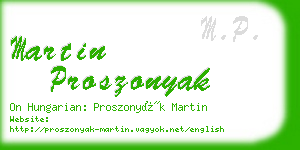 martin proszonyak business card